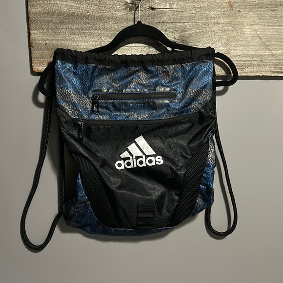 ADIDAS blue camo bag knapsack bike bag - Picture 1 of 13